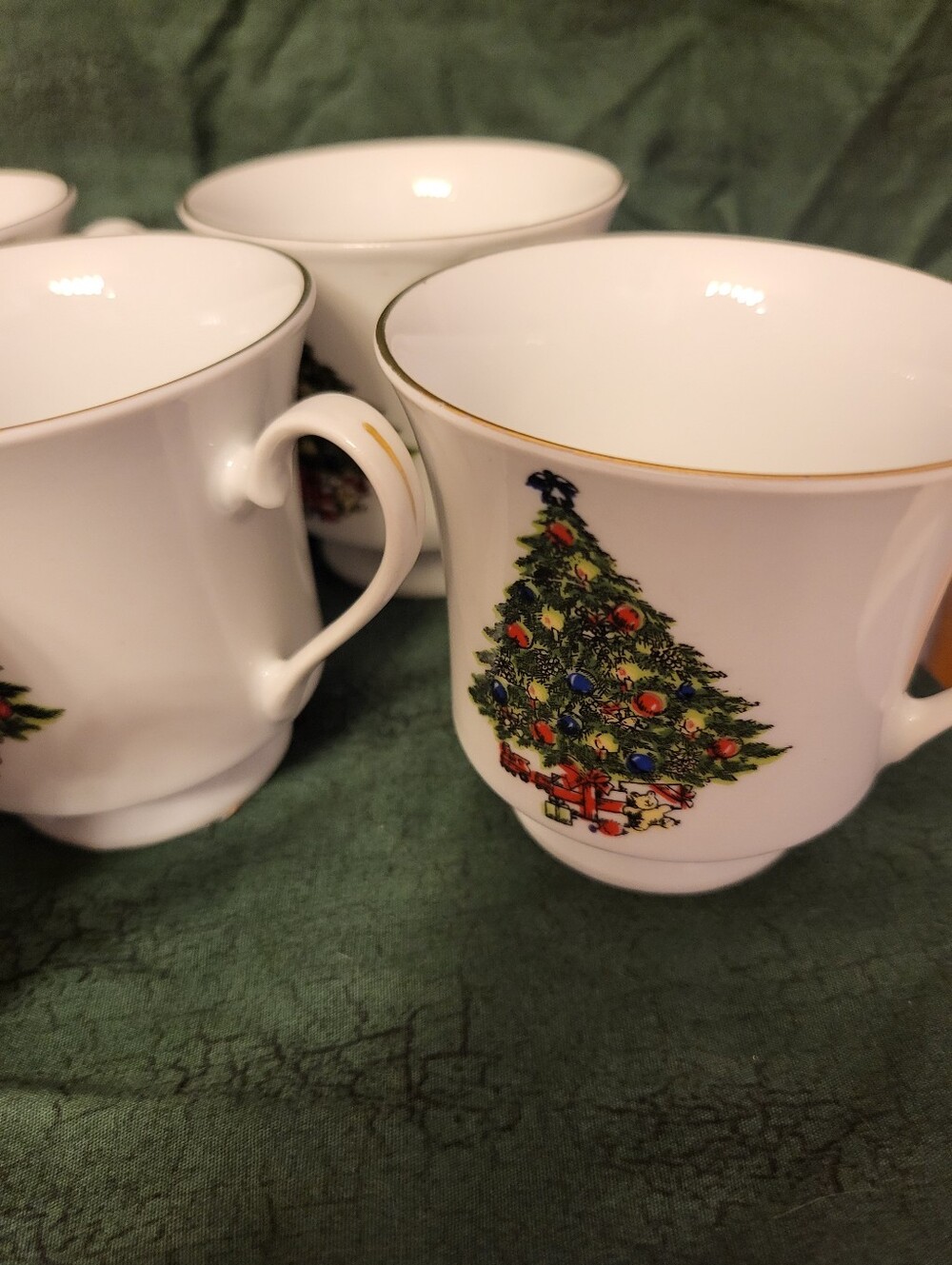 Seagull Fine China Chistmas Tree Set Of 6 Mugs/cups - Picture 3 of 8